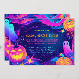 Invitación espeluznante de la fiesta fantasma