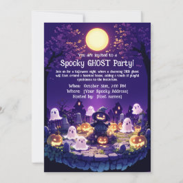 Invitación espeluznante de la fiesta fantasma