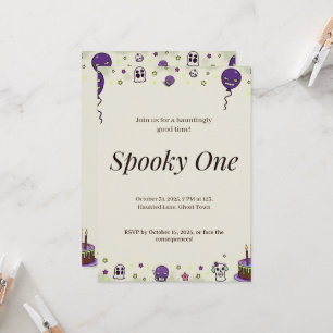 Invitación espeluznante de un personalizado de la