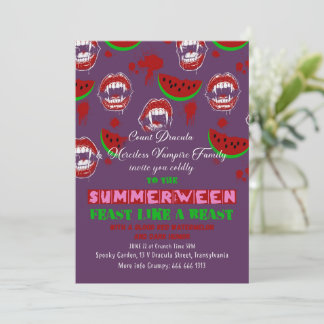 Invitación espeluznante de verano para una fiesta