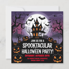 Invitación Espeluznante diseño de fiesta de Halloween en casa