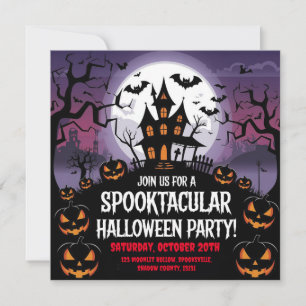 Invitación Espeluznante diseño de fiesta de Halloween en casa