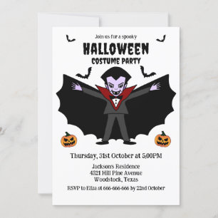 Invitación Espeluznante disfraz Fiesta vampiro