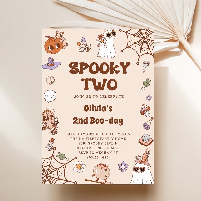 Invitación Espeluznante Dos Halloween Fantasma Segundo Cumple (Subido por el creador)