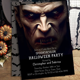 Invitación Espeluznante Drácula Halloween