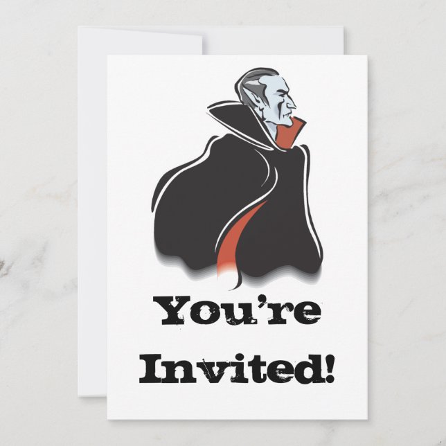 Invitación espeluznante Drácula vampiro (Anverso)