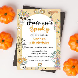 Invitación Espeluznante Fantasma De Halloween Cuarto Fiesta d