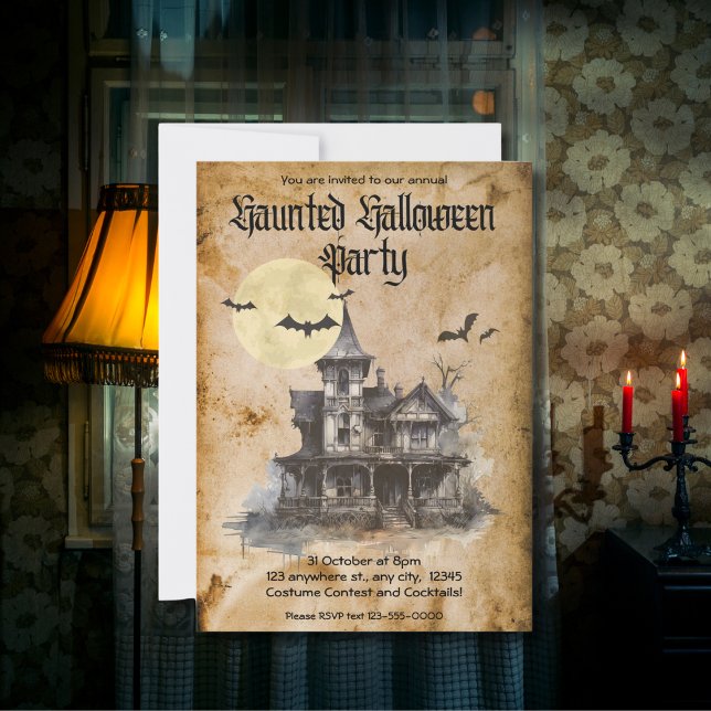 Invitación Espeluznante Fiesta de disfraces de Halloween en c (Subido por el creador)