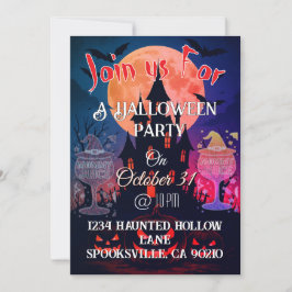 Invitación Espeluznante fiesta de Halloween