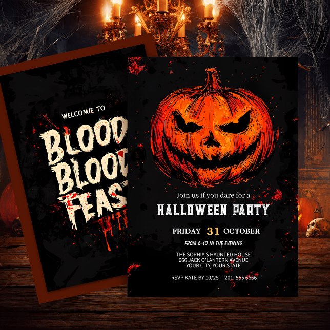 Invitación Espeluznante fiesta de Halloween (Subido por el creador)