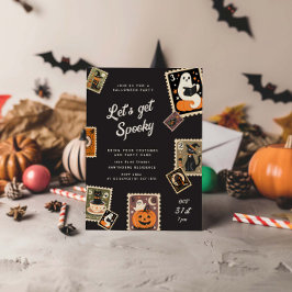 Invitación Espeluznante fiesta de Halloween con estampado de 