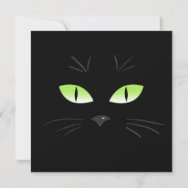 Invitación Espeluznante fiesta de Halloween con gatos negros