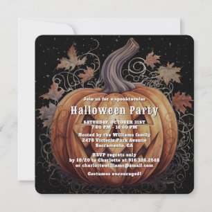 Invitación Espeluznante fiesta de Halloween de Jack O’Lantern