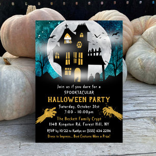 Invitación Espeluznante fiesta de Halloween en casa