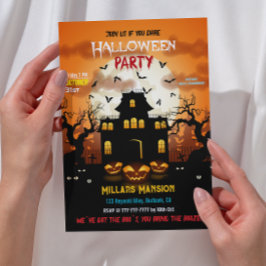 Invitación Espeluznante fiesta de Halloween en casa