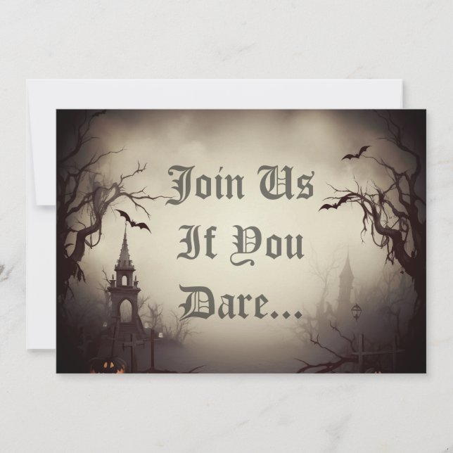 Invitación Espeluznante fiesta de Halloween en casa (Anverso)