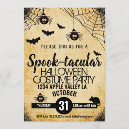 Invitación espeluznante fiesta de halloween espantoso