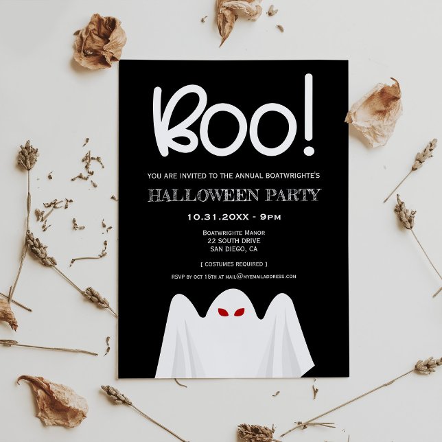 Invitación Espeluznante fiesta fantasma de Halloween (Subido por el creador)