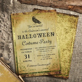 Invitación Espeluznante Fiesta gótico de disfraces de Hallowe