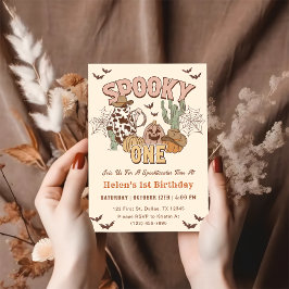 Invitación Espeluznante Fiesta occidental de primer cumpleaño