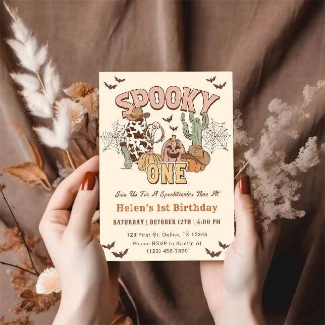 Invitación Espeluznante Fiesta occidental de primer cumpleaño (Subido por el creador)