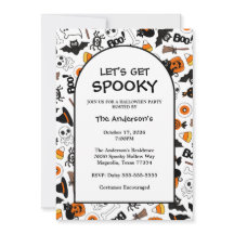 Espeluznante Partido Halloween Negro Y Naranja