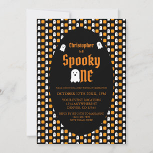 Invitación Espeluznante primer cumpleaños