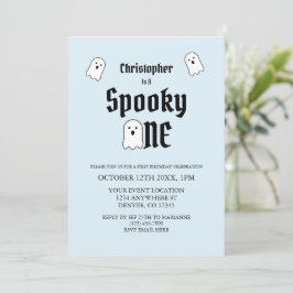 Invitación Espeluznante primer cumpleaños