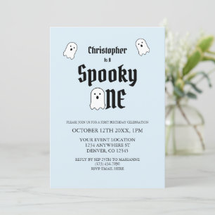 Invitación Espeluznante primer cumpleaños