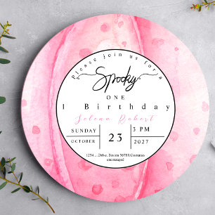 Invitación Espeluznante récord de cumpleaños de Halloween cal