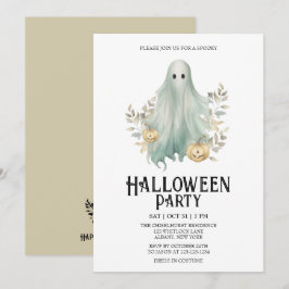 Invitación Espeluznante vestido fantasma, fiesta de Halloween