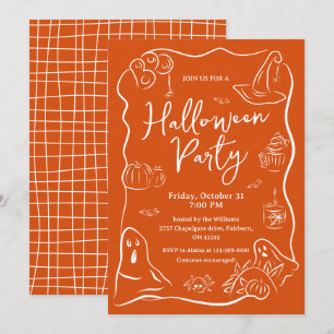 Invitación Espeluznante y espeluznante fiesta de Halloween