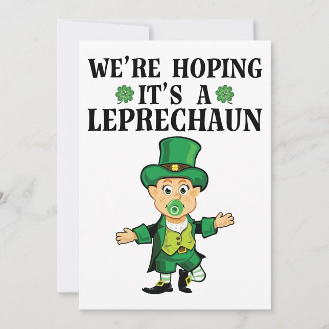 Invitación Esperamos que sea el Día de los Leprechaun en San  (Anverso)