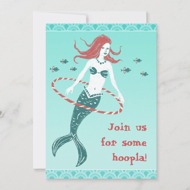 Invitación Esperando a la sirena Fiesta (Anverso)