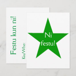 Invitación Esperanto: ¡Festu del Ni!