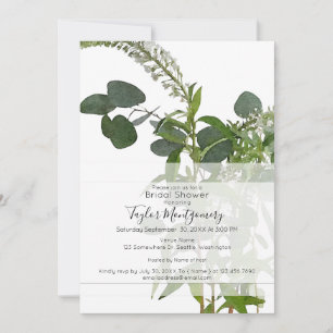 Invitación "Esperanza" Aquarela Botánica Con Hojas De Eucalip