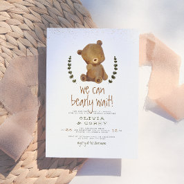 Invitación Esperanza de inicio de sesión | Baby Shower de Oso