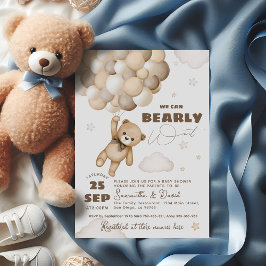 Invitación Esperanza temprana Teddy Bear Balón Género Bebé Ne