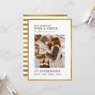 Invitación Esperanza y viveza Marco de oro moderno elegante
