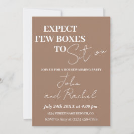 Invitación Esperar pocas cajas para sentarse en un fiesta div