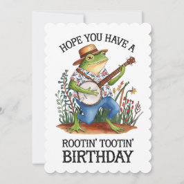 Invitación Espero Que Tengas Una Rana De Cumpleaños De Rootin