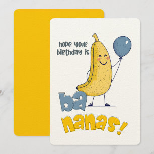 Invitación ¡Espero que tu cumpleaños sean bananas!   Un día d