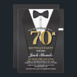 Invitación Espía 70 cumpleaños Demanda negra amarra invitació<br><div class="desc">Espía 70 cumpleaños Demanda negra amarra invitación de oro

 SIMPLEMENTE CAMBIE EL TEXTO PARA QUE SE ADAPTE A SU FIESTA. Se incluye la impresión posterior.</div>
