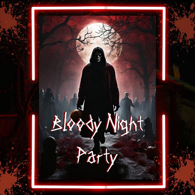 Invitación Espinosa fiesta de Halloween para Adultos (Subido por el creador)