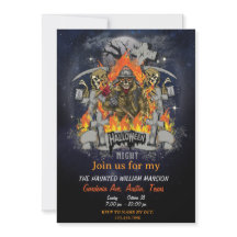 Espinoso Skeleton En La Noche De La Fiesta De Hall