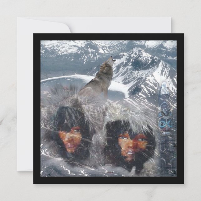 Invitación Espíritu nativo en Alaska (Anverso)