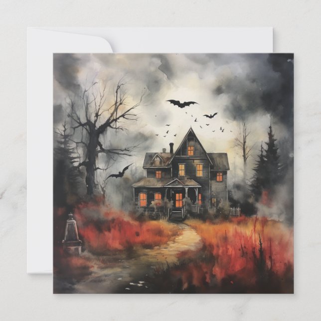 Invitación 👻 🥂 Espíritu y espíritu Soiree! 🥂 👻 Halloween (Anverso)