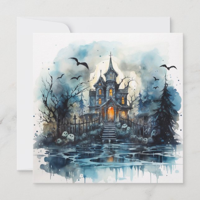 Invitación 👻 🥂 Espíritu y espíritu Soiree! 🥂 👻 Halloween (Anverso)