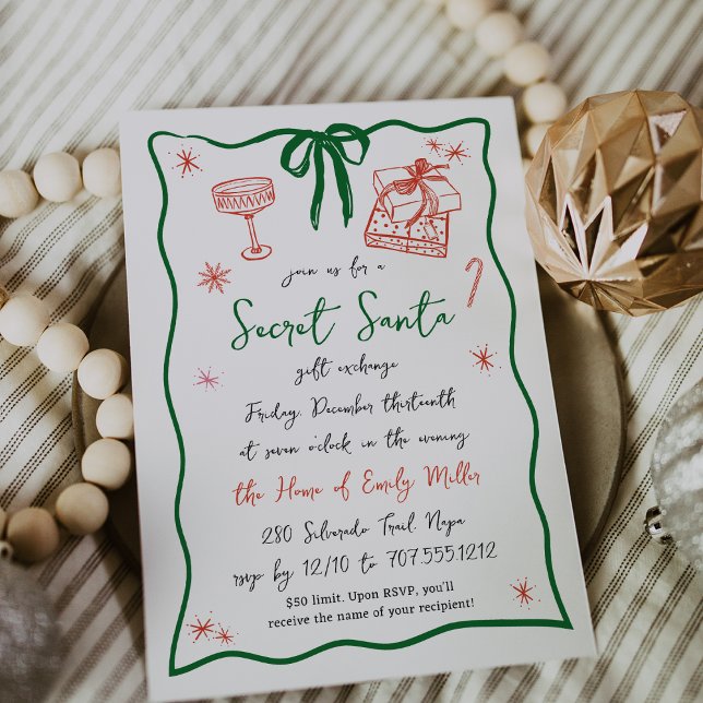 Invitación Espíritus brillantes | Fiesta de Navidades secreto (Subido por el creador)