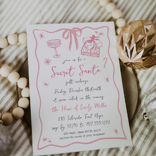 Invitación Espíritus brillantes Fiesta de Navidades secreto